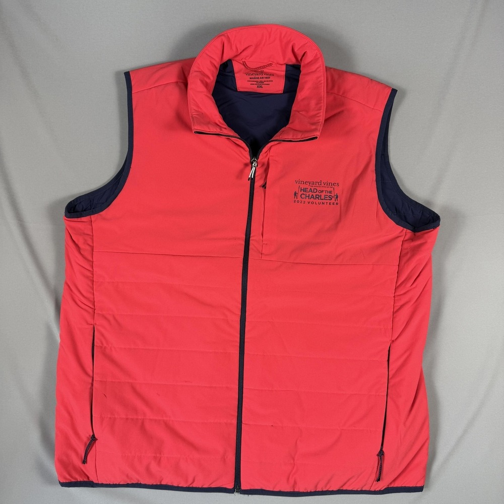 Vineyard Vines Vest Mens 2XL Red Marine Air Head Of The Charles 2022 Volunteer